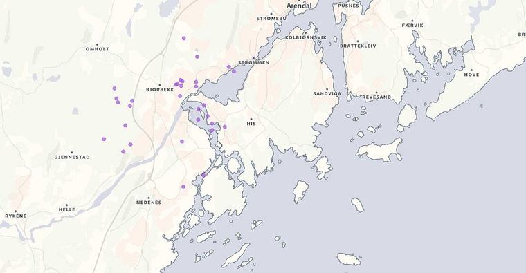 Lyn og torden over Arendal: Så lenge varer det